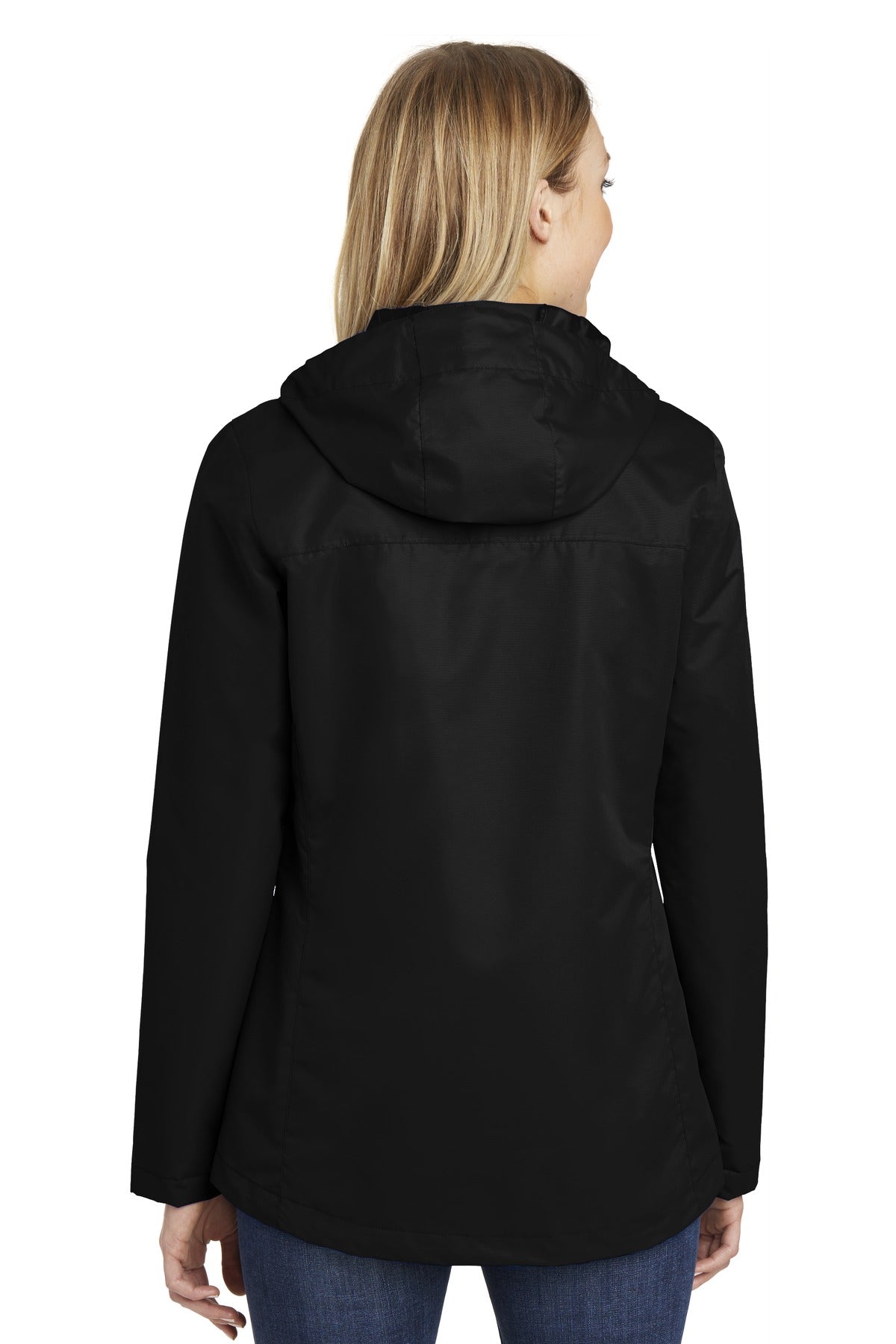 Black Port Authority Women's All-Conditions Jacket. L331 plain