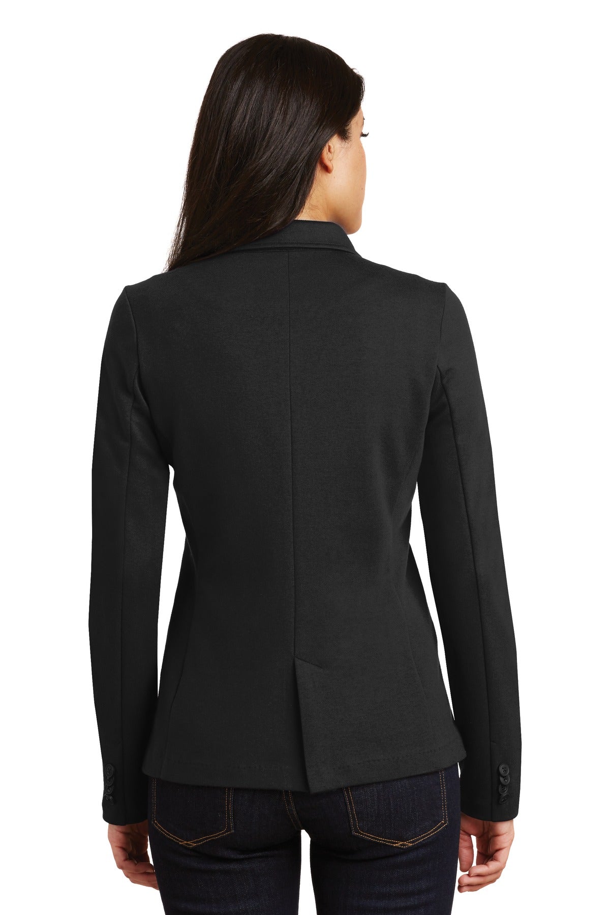 Black Port Authority Women's Knit Blazer. LM2000 plain