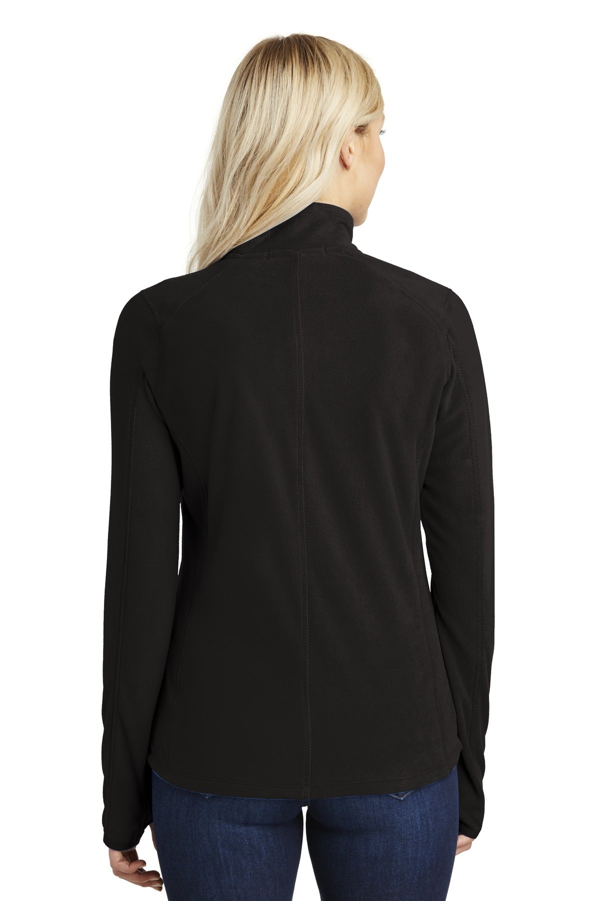 Black Port Authority Women's Microfleece 1/2-Zip Pullover. L224 plain