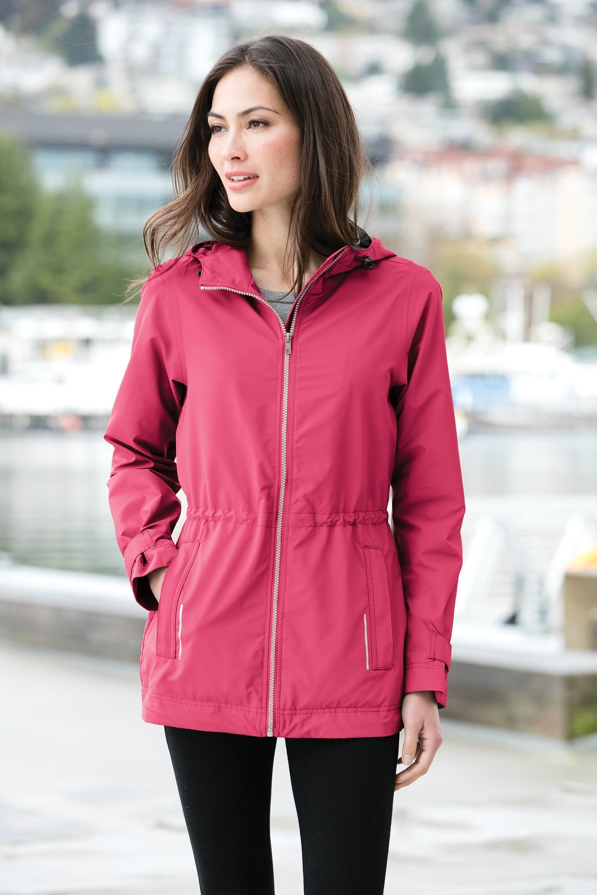 Black Port Authority Women's Northwest Slicker. L7710 plain