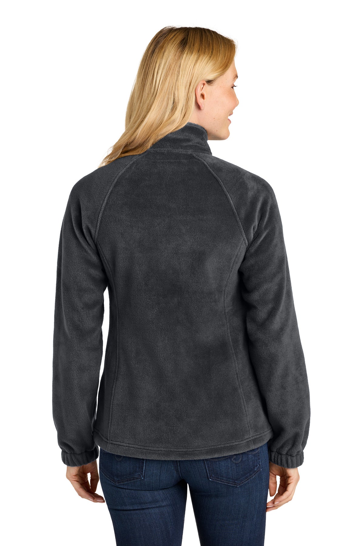 Black Port Authority Women's Plush Fleece Full-Zip Jacket L190 plain