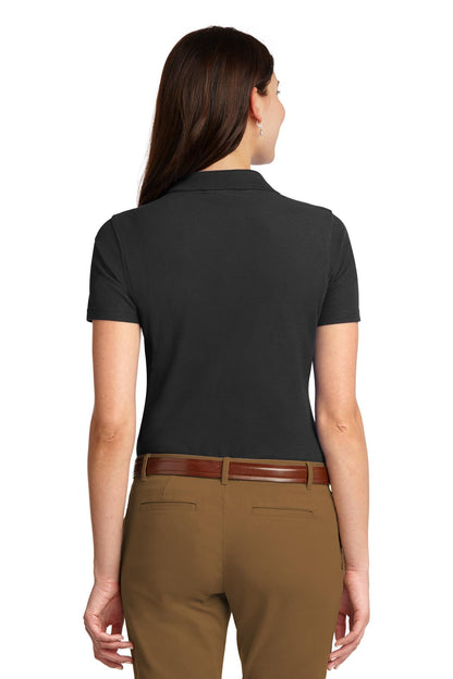 Black Port Authority Women's Stain-Resistant Polo. L510 plain
