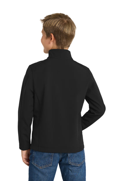 Black Port Authority Youth Core Soft Shell Jacket. Y317 plain
