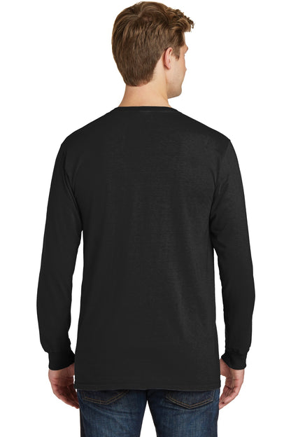 Black Port & Co Beach Wash Garment-Dyed Long Sleeve Tee PC099LS plain
