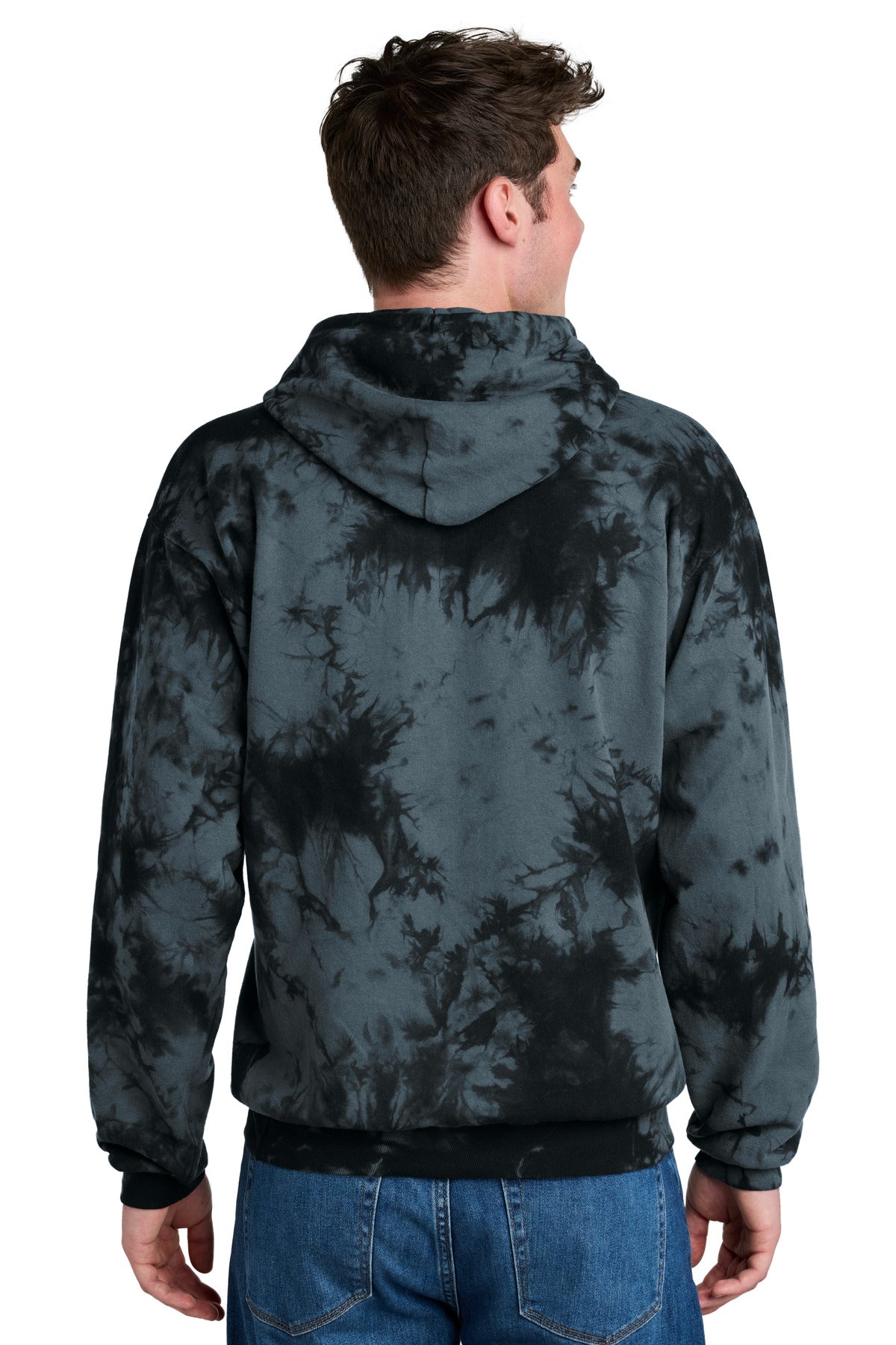 Black Port & Co Crystal Tie-Dye Pullover Hoodie PC144 plain