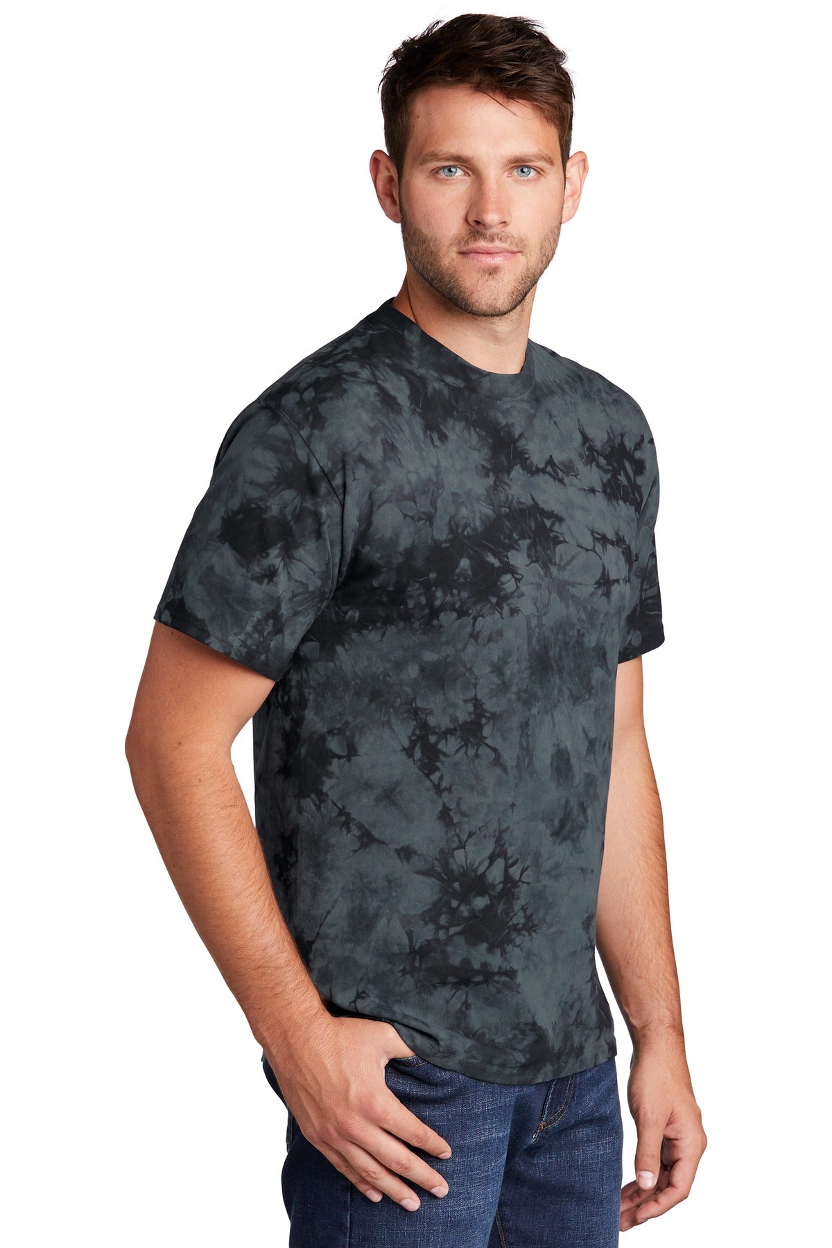 Black Port & Co Crystal Tie-Dye Tee PC145 plain