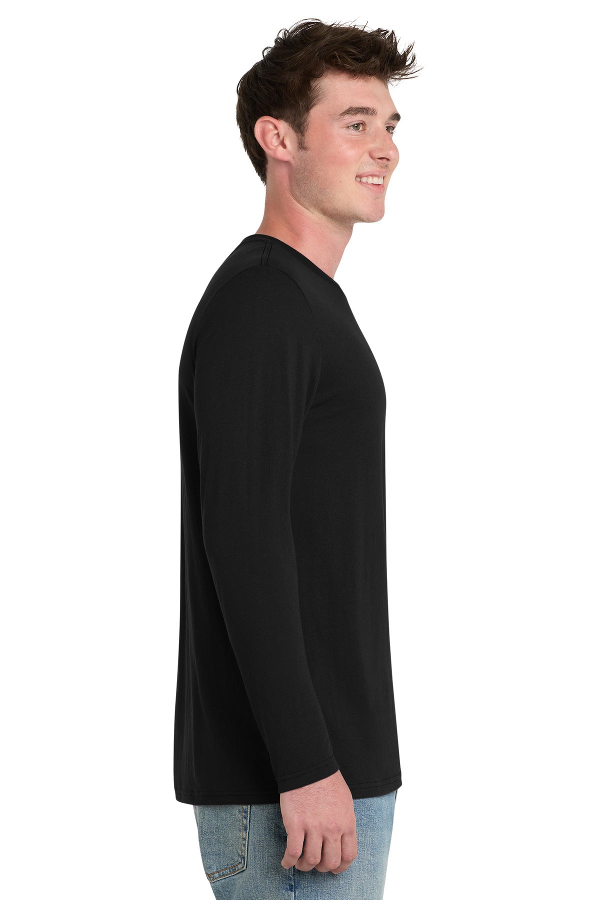 Black Port & Co Tri-Blend Long Sleeve Tee. PC330LS plain