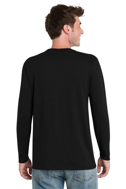 Black Port & Co Tri-Blend Long Sleeve Tee. PC330LS plain