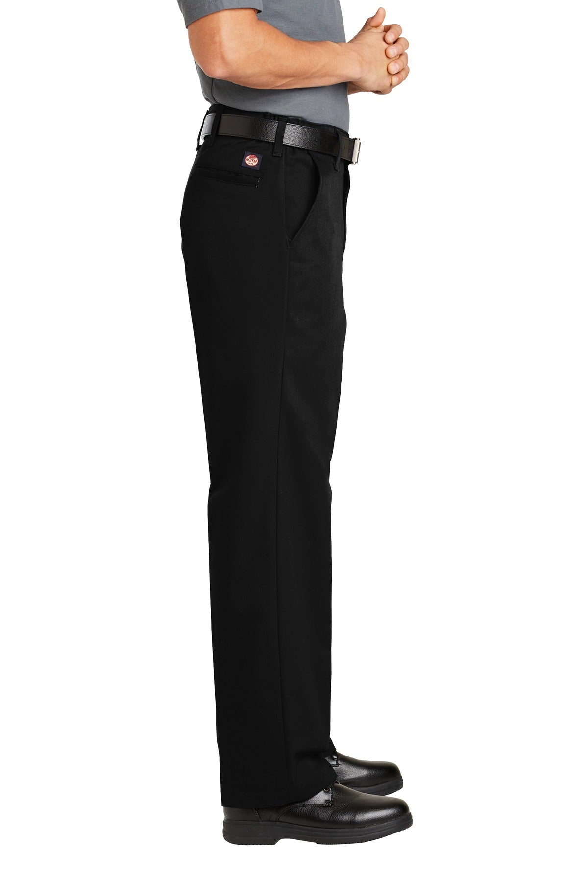 Black Red Kap Elastic Insert Pant. PT60 plain