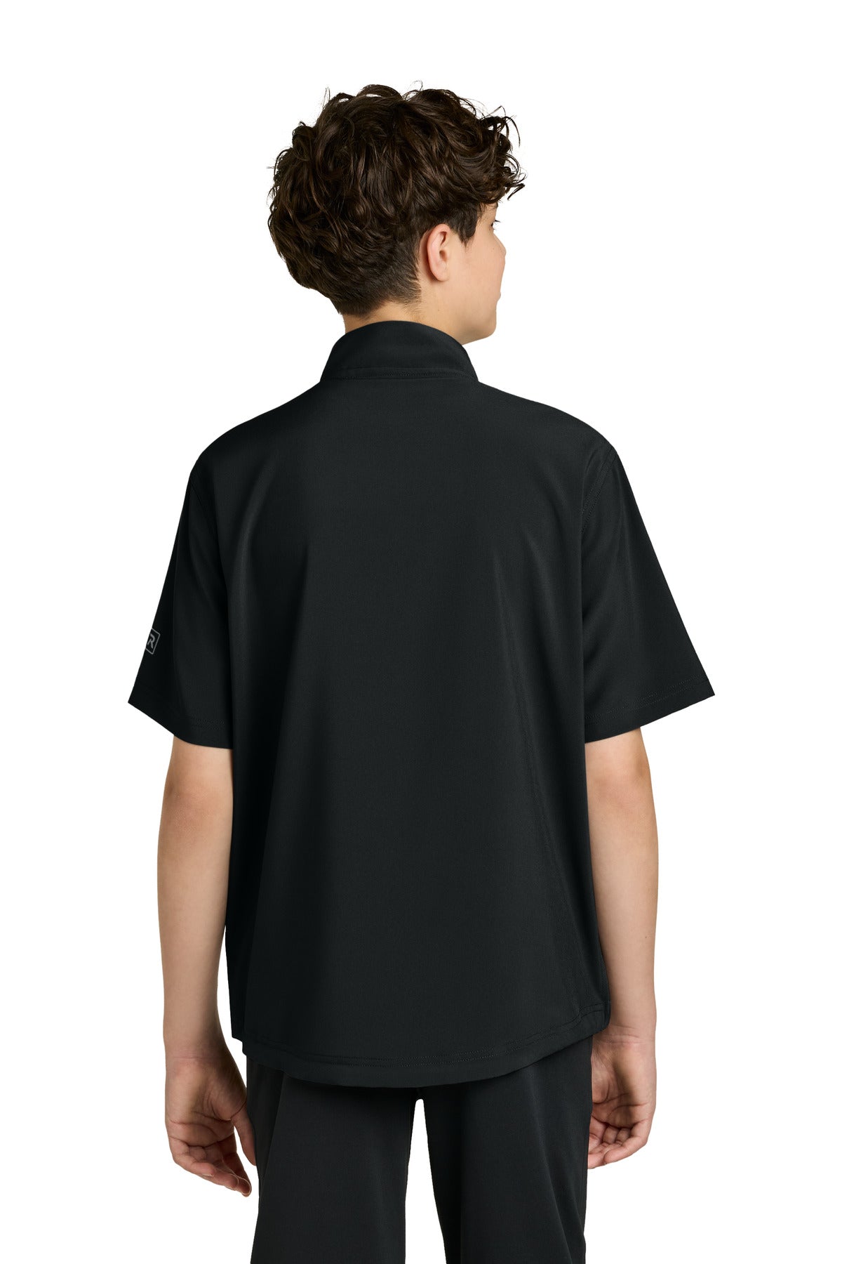 Black Richardson Youth Barrage Wind Shirt RY7400SSQ plain