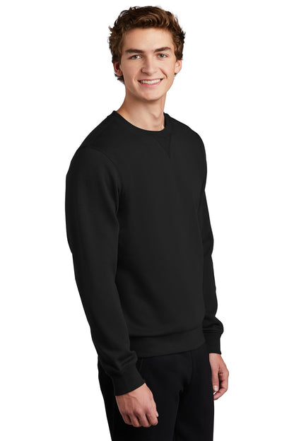 Black Sport-Tek Crewneck Sweatshirt. ST266 plain