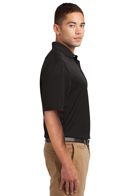 Black Sport-Tek Dri-Mesh Polo. K469 plain