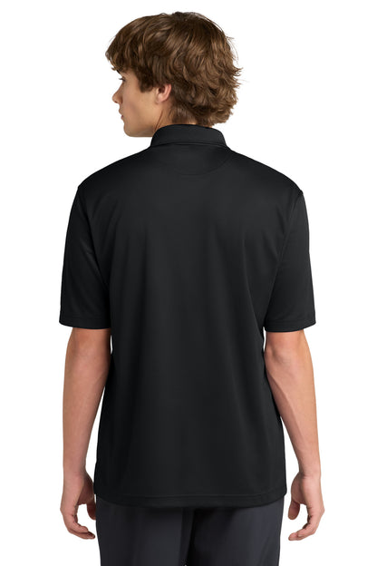 Black Sport-Tek Dri-Mesh Polo. K469 plain