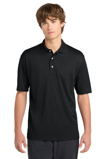 Black Sport-Tek Dri-Mesh Polo. K469 plain
