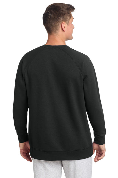 Black Sport-Tek Drive Fleece Crewneck STF203 plain