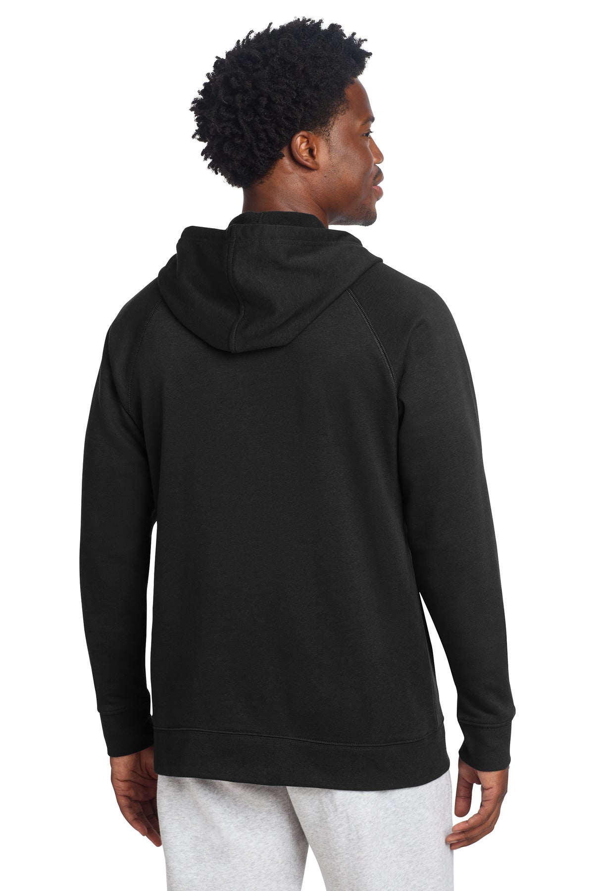 Black Sport-Tek Drive Fleece Pullover Hoodie STF200 plain