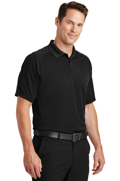 Black Sport-Tek Dry Zone Raglan Polo. T475 plain