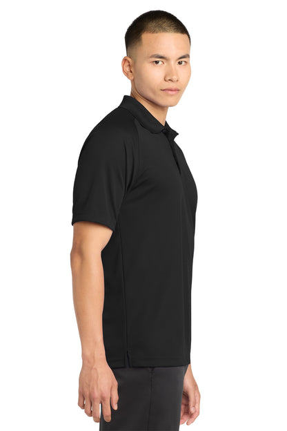 Black Sport-Tek Dry Zone Raglan Polo. T475 plain
