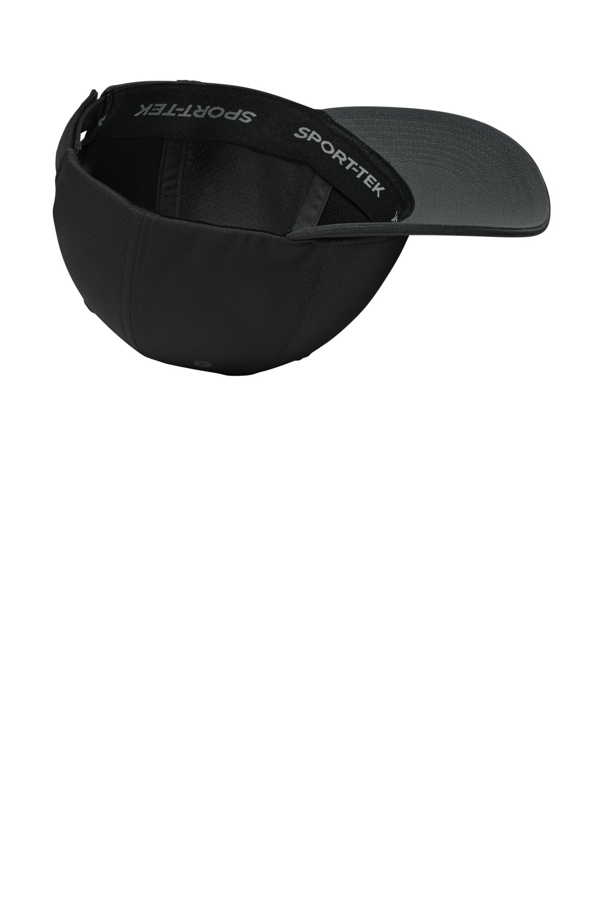 Black Sport-Tek Impact Mesh Stretch-Tek Adjustable Cap STC71 plain
