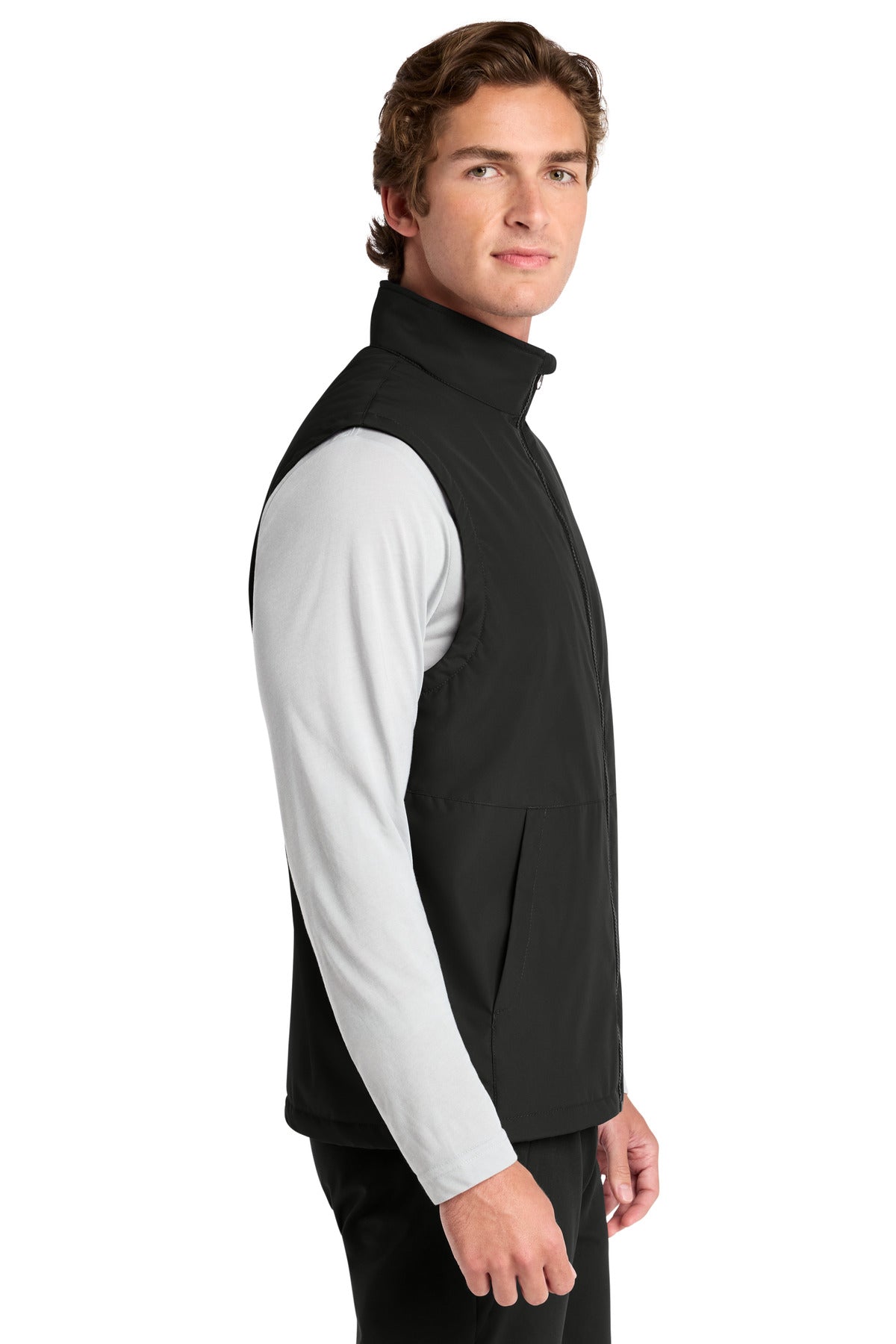 Black Sport-Tek Insulated Vest JST57 plain