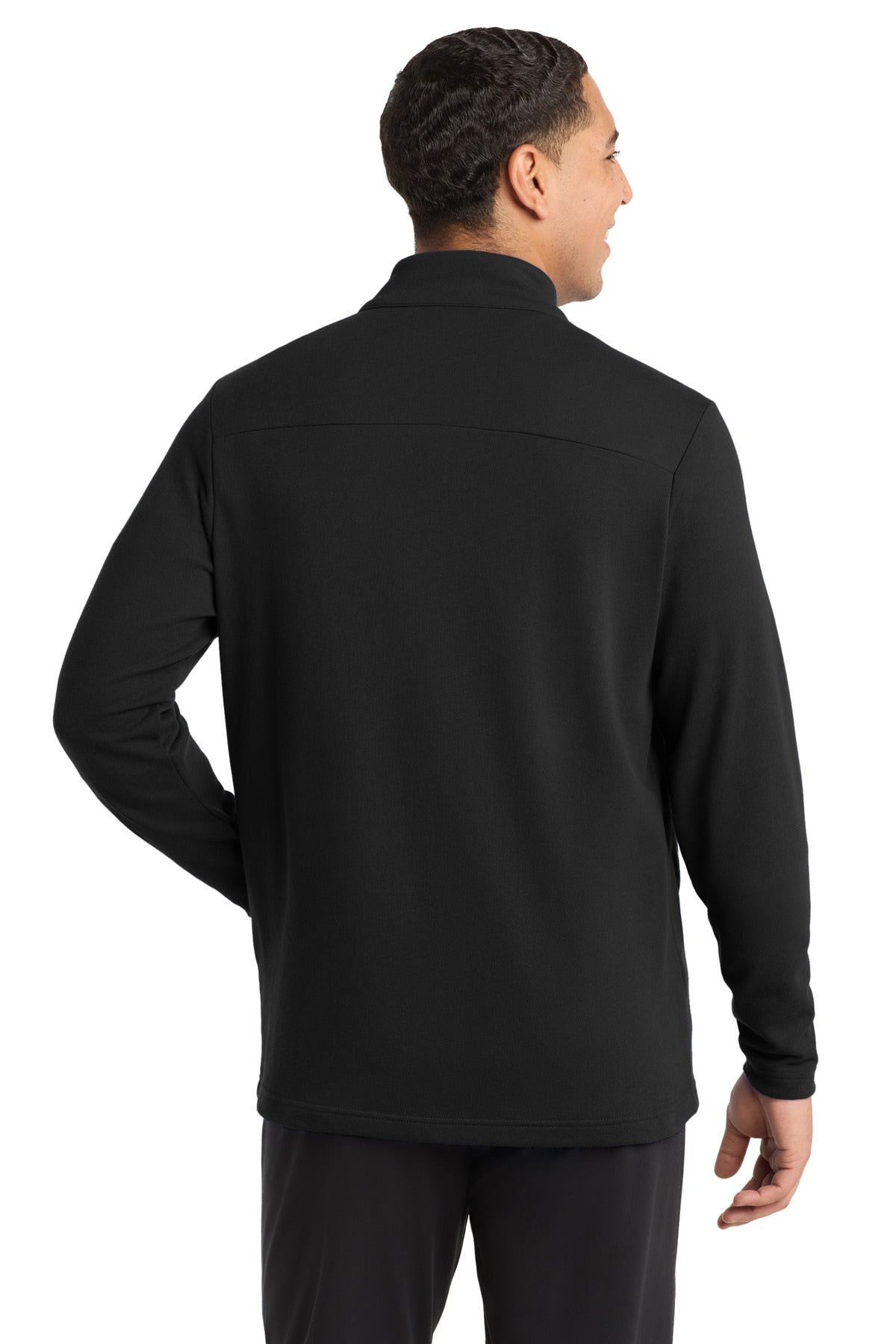 Black Sport-Tek Lightweight French Terry 1/4-Zip Pullover. ST273 plain