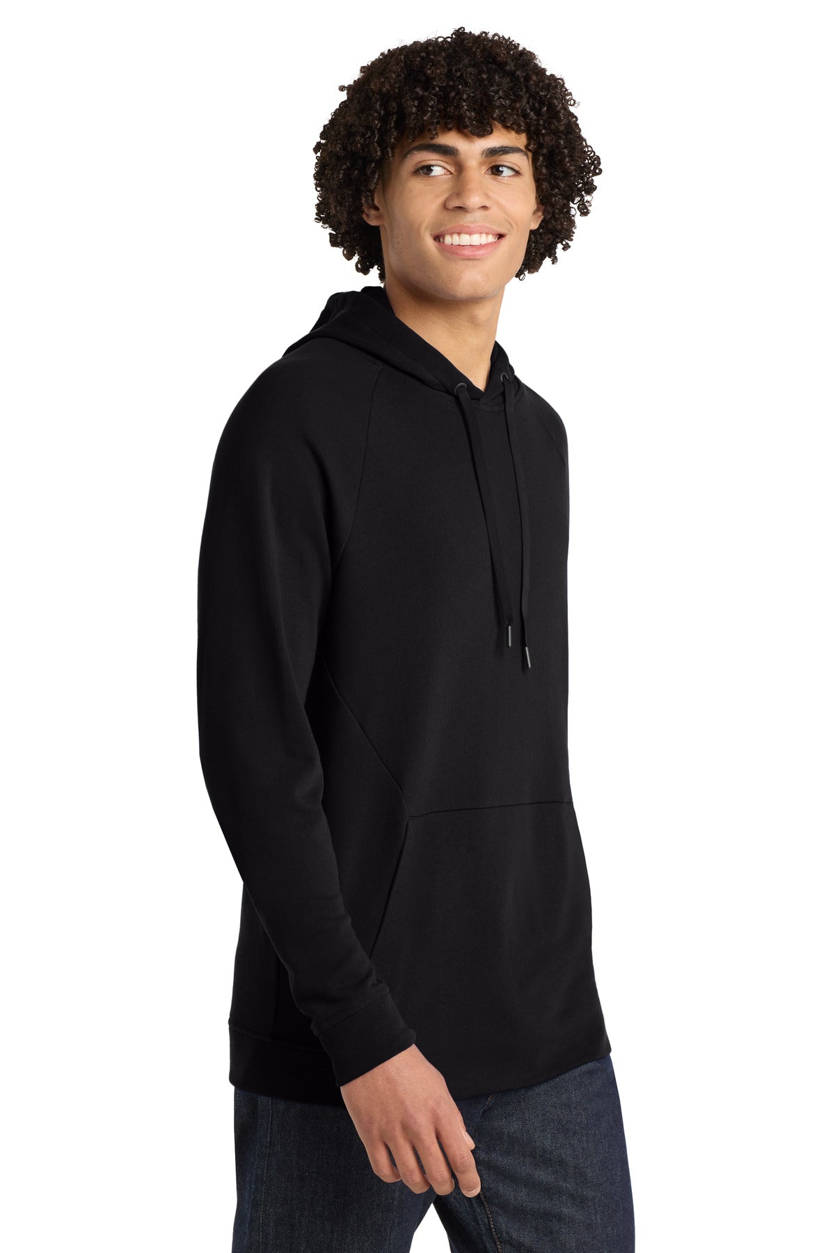 Black Sport-Tek Lightweight French Terry Pullover Hoodie. ST272 plain