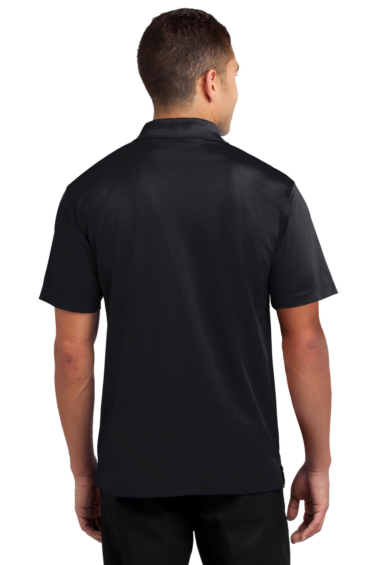 Black Sport-Tek Micropique Sport-Wick Polo. ST650 plain