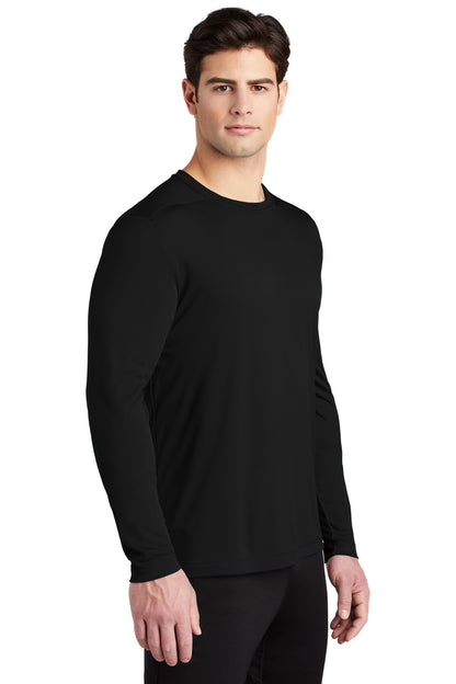 Black Sport-Tek Posi-UV Pro Long Sleeve Tee. ST420LS plain