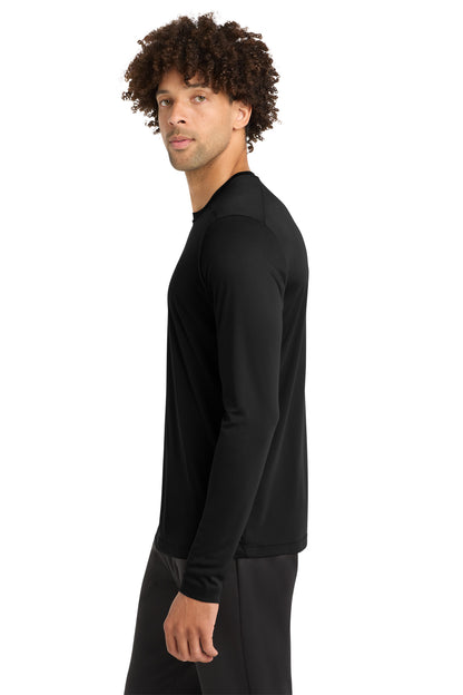 Black Sport-Tek Posi-UV Pro Long Sleeve Tee. ST420LS plain