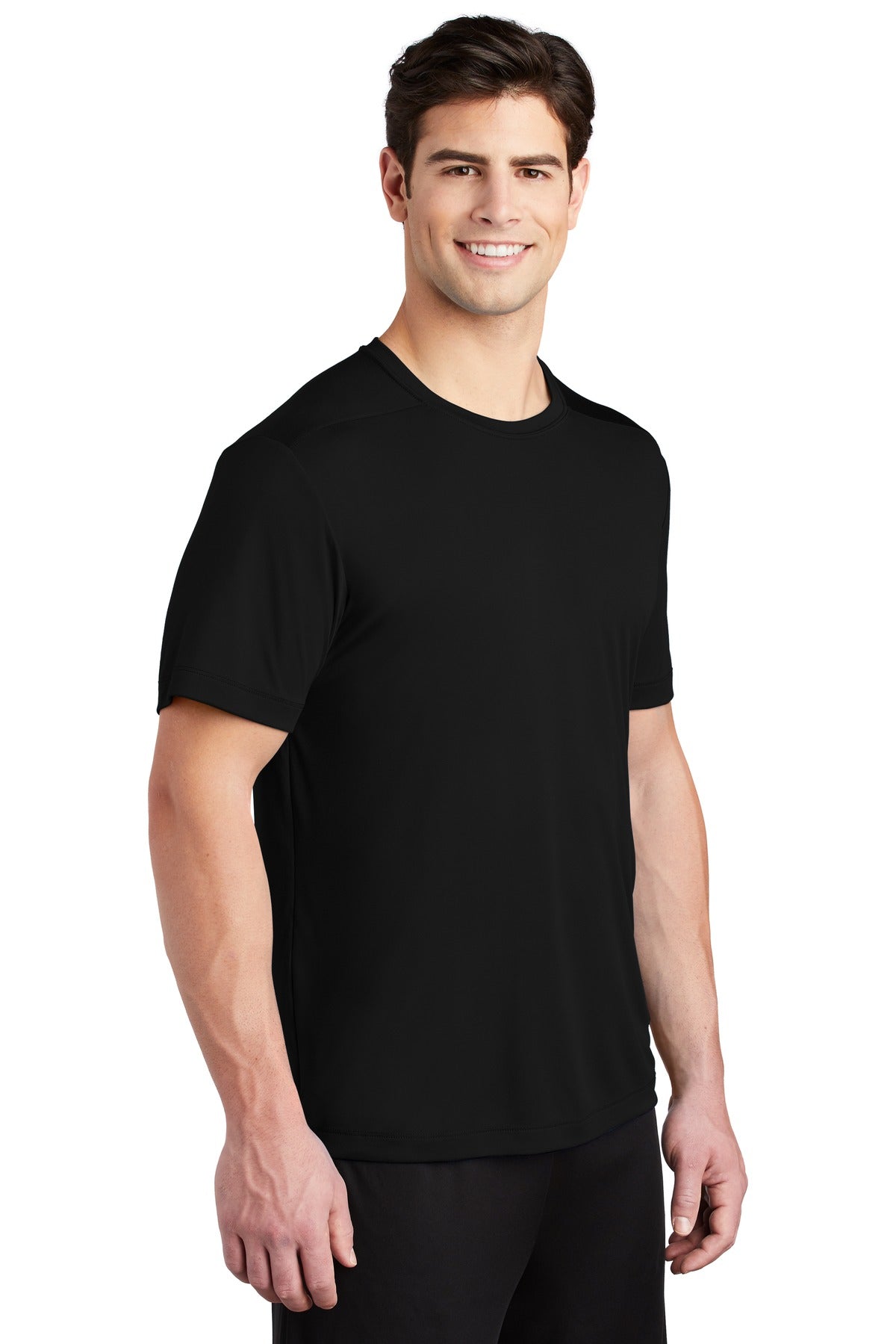 Black Sport-Tek Posi-UV Pro Tee. ST420 plain