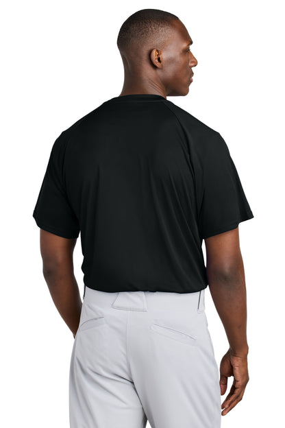 Black Sport-Tek PosiCharge Competitor 2-Button Henley ST359 plain
