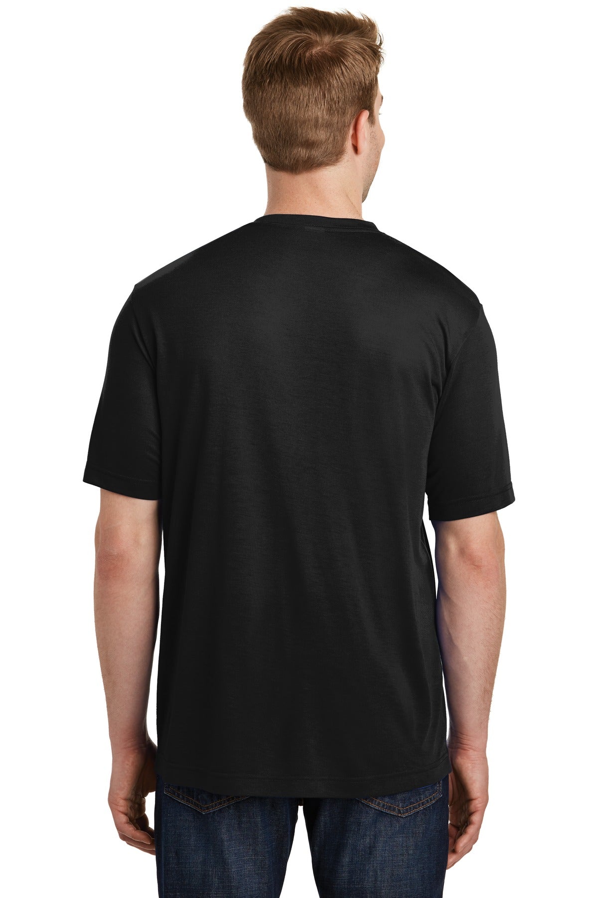 Black Sport-Tek PosiCharge Competitor Cotton Touch Tee. ST450 plain