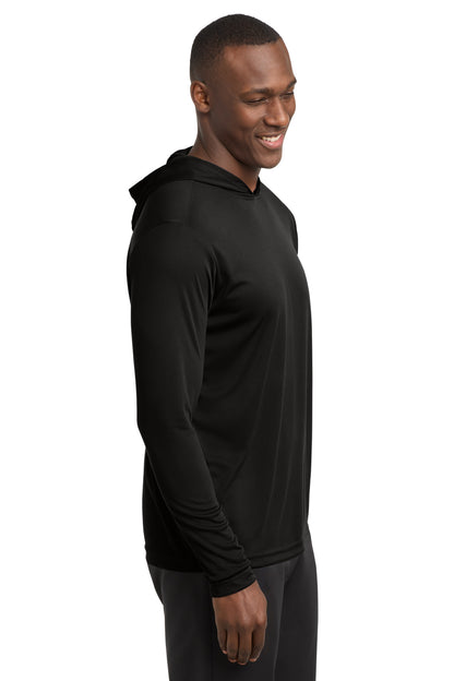 Black Sport-Tek PosiCharge Competitor Hooded Pullover. ST358 plain