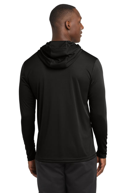Black Sport-Tek PosiCharge Competitor Hooded Pullover. ST358 plain