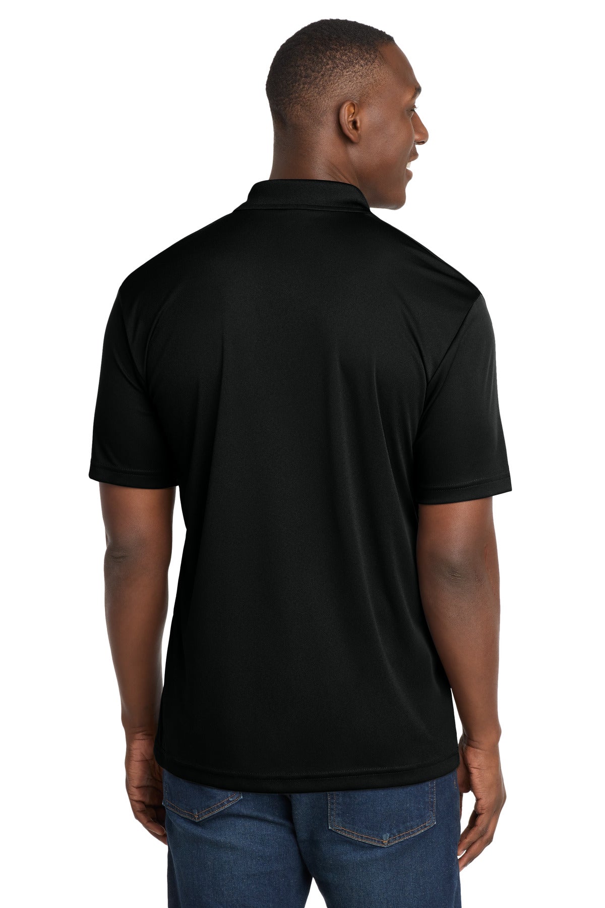 Black Sport-Tek PosiCharge Competitor Polo. ST550 plain