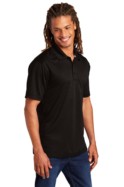 Black Sport-Tek PosiCharge Micro-Mesh Polo. ST680 plain