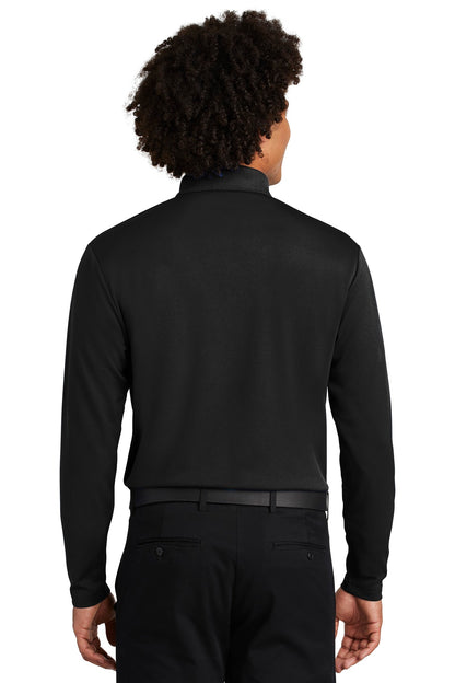 Black Sport-Tek PosiCharge RacerMesh Long Sleeve Polo. ST640LS plain
