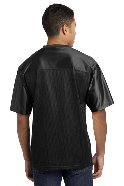 Black Sport-Tek PosiCharge Replica Jersey. ST307 plain