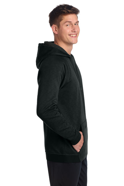 Black Sport-Tek PosiCharge Strive Hooded Pullover ST571 plain