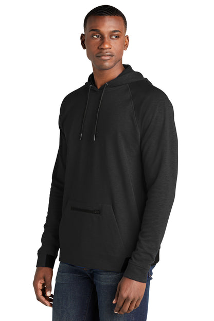 Black Sport-Tek PosiCharge Strive Hooded Pullover ST571 plain