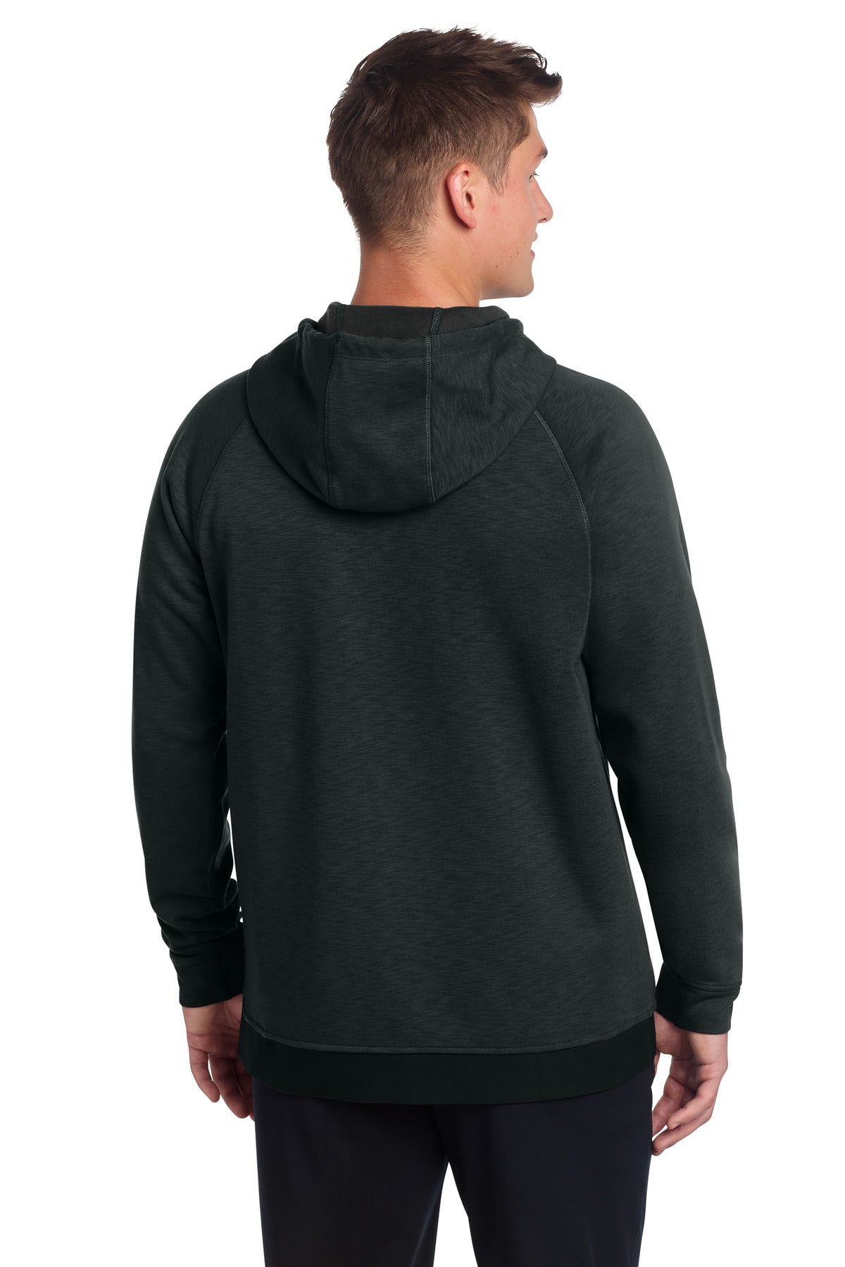 Black Sport-Tek PosiCharge Strive Hooded Pullover ST571 plain
