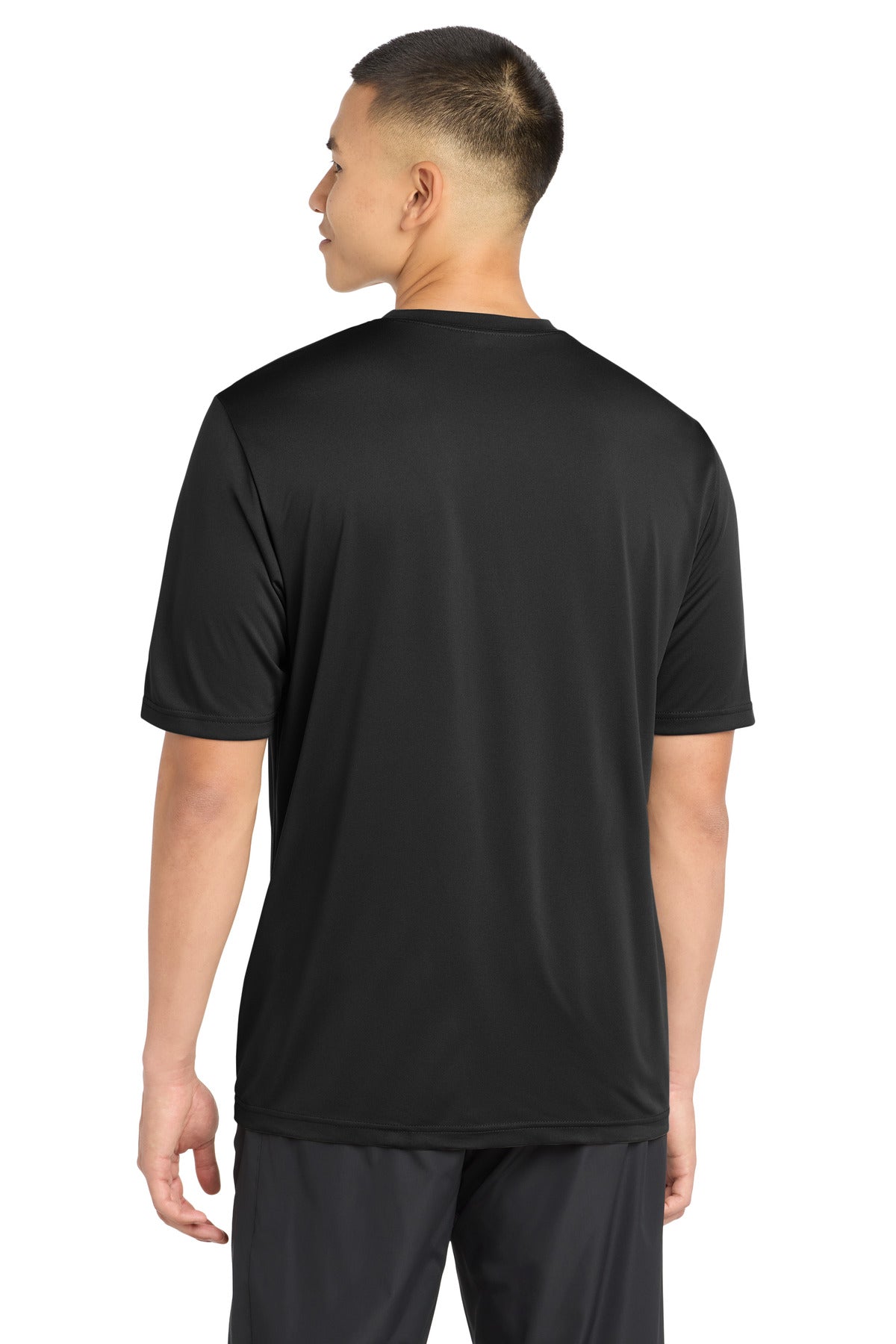 Black Sport-Tek PosiCharge Tough Tee . ST320 plain
