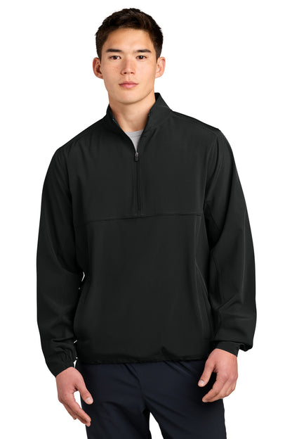 Black Sport-Tek Repeat 1/2-Zip JST481 plain