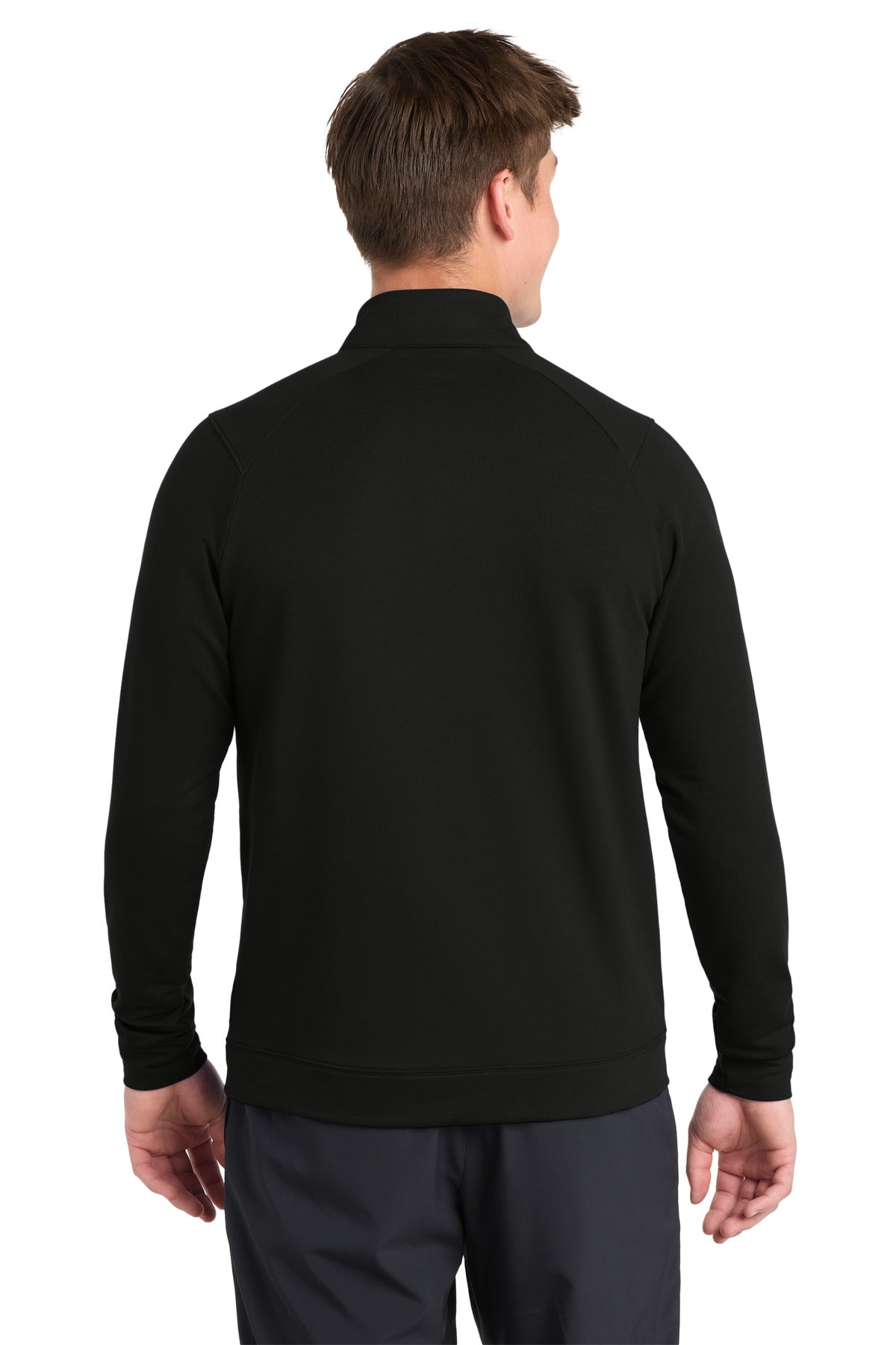Black Sport-Tek Sport-Wick Flex Fleece Full-Zip. ST560 plain