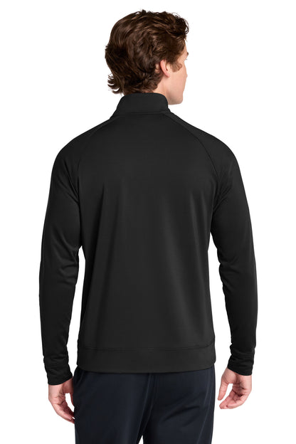 Black Sport-Tek Sport-Wick Stretch Full-Zip Cadet Jacket ST857