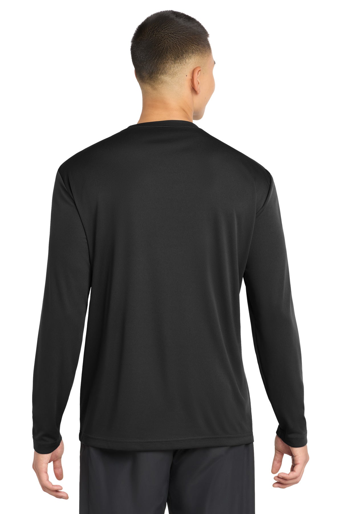 Black Sport-Tek Tall Long Sleeve PosiCharge Competitor Tee. TST350LS plain