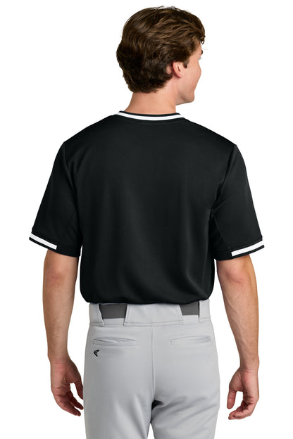 Black Sport-Tek Tough Mesh V-Neck Baseball Jersey ST221 plain