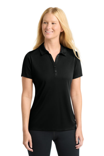 Black Sport-Tek Women's PosiCharge Competitor Polo. LST550 plain