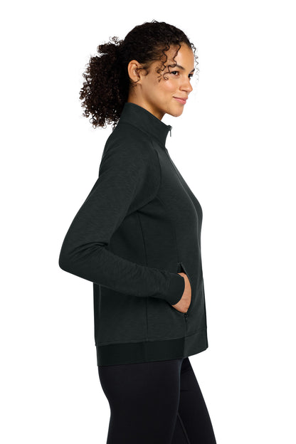 Black Sport-Tek Women's PosiCharge Strive Full-Zip LST570 plain