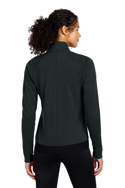 Black Sport-Tek Women's PosiCharge Strive Full-Zip LST570 plain